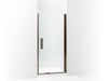 Sterling 5699-36 Finesse Peak Headerless Frameless Pivot Shower Door 36" Max Opening x 67" H, Deep Bronze