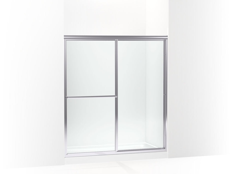 Sterling 572113-G05 Deluxe 65-1/2" H Sliding Shower Door with 1/8"-thick Glass, Silver