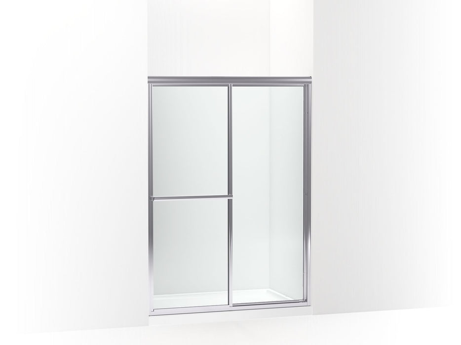 Sterling 572114-G05 Deluxe 65-1/2" H Sliding Shower Door with 1/8"-thick Glass, Silver