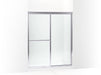 Sterling 572115-G05 Deluxe Framed Sliding Shower Door, 70" H x 54-3/8 – 59-3/8" W, with 1/8" Thick Clear Glass, Silver