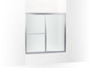 Sterling 572117-3G06 Deluxe 56-1/4" H Sliding Bath Door with 1/8"-thick Glass, Silver