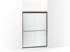 Sterling 572124-G05 Finesse 65-1/2" H Sliding Shower Door with 1/4"-thick Glass, Anodized Deep Bronze