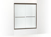 Sterling 572125-G05 Finesse 65-1/2" H Sliding Shower Door with 1/4"-thick Glass, Anodized Deep Bronze