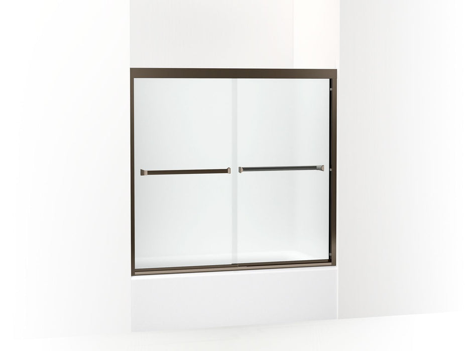 Sterling 581005-59 Meritor Frameless Sliding Bath Door 54-3/8"–59-3/8" W x 55-1/8" H, Deep Bronze