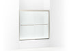 Sterling 581005-59 Meritor Frameless Sliding Bath Door 54-3/8"–59-3/8" W x 55-1/8" H, Nickel