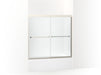 Sterling 581005-59 Meritor Frameless Sliding Bath Door 54-3/8"–59-3/8" W x 55-1/8" H, Nickel