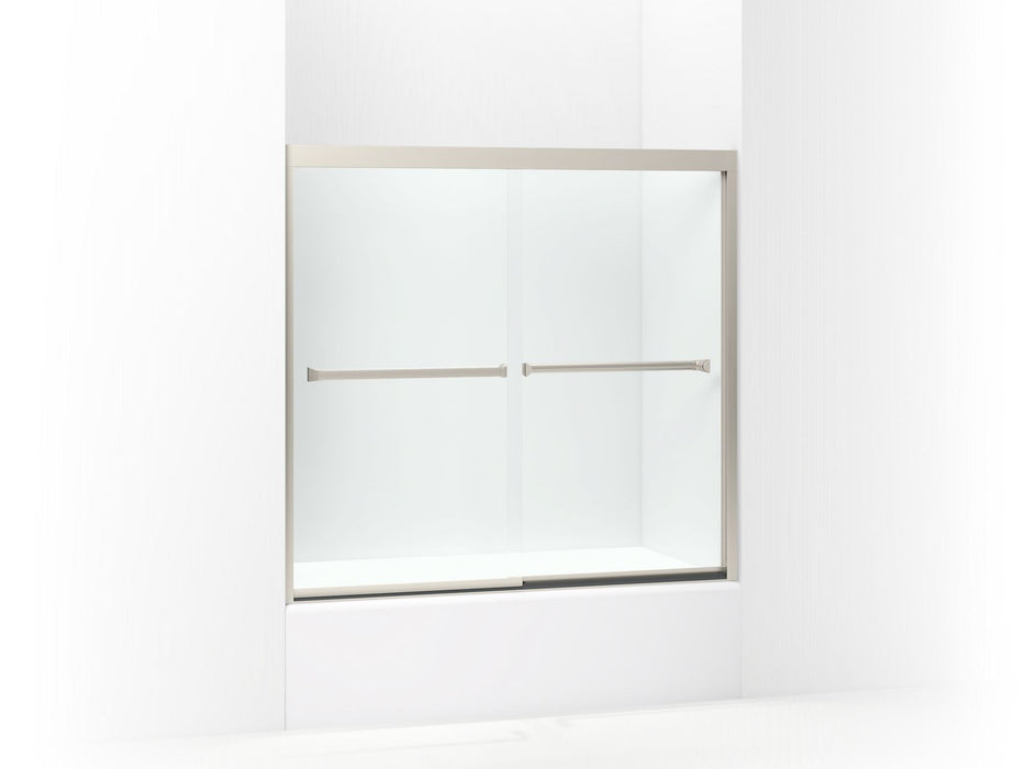 Sterling 581005-59 Meritor Frameless Sliding Bath Door 54-3/8"–59-3/8" W x 55-1/8" H, Nickel