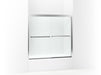 Sterling 581005-59 Meritor Frameless Sliding Bath Door 54-3/8"–59-3/8" W x 55-1/8" H, Silver