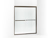 Sterling 581075-59 Meritor Frameless Sliding Shower Door 54-3/8"-59-3/8" x 69-11/16", Deep Bronze