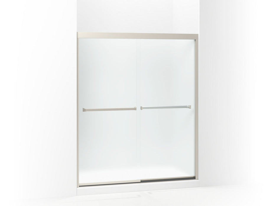Sterling 581075-59 Meritor Frameless Sliding Shower Door 54-3/8"-59-3/8" x 69-11/16", Nickel