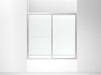 Sterling 5905-3G05 Deluxe Sliding Bath Door, 56-1/4" H x 54-3/8" - 59-3/8" W with 1/8"-thick Clear Glass, Silver