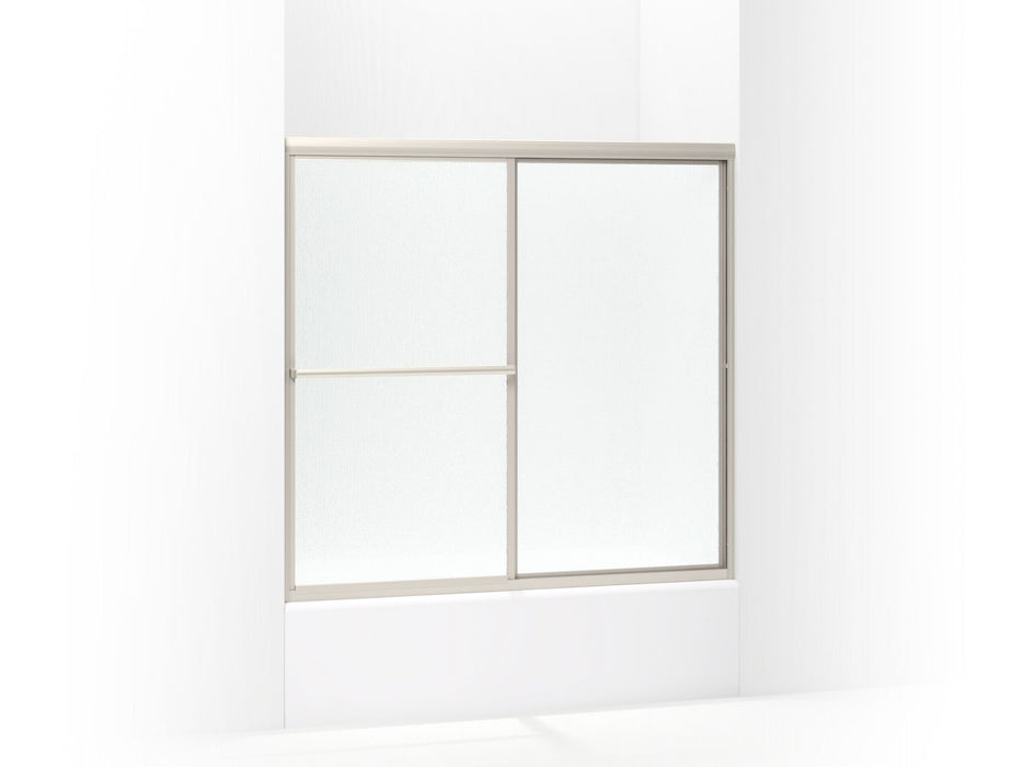 Sterling 5905-59 Deluxe Framed Sliding Bath Door 54-3/8"–59-3/8" W x 56-3/16" H, Nickel