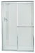 Sterling 5960-57 Deluxe Framed Sliding Shower Door, 65-1/2" H x 52-3/4 - 57-3/4" W, with 1/8" Thick Pebbled Glass, Silver