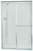 Sterling 5960-59 Deluxe Framed Sliding Shower Door, 65-1/2" H x 54-3/8 - 59-3/8" W, with 1/8" Thick Pebbled Glass, Silver