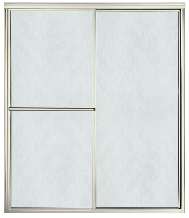 Sterling 5975-59 Deluxe Framed Sliding Shower Door 54-3/8"–59-3/8" W x 69-7/8" H, Nickel