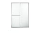Sterling 5976-48 Deluxe Framed Sliding Shower Door, 70" H x 43-7/8 - 48-7/8" W, with 1/8" Thick Rain Glass, Silver