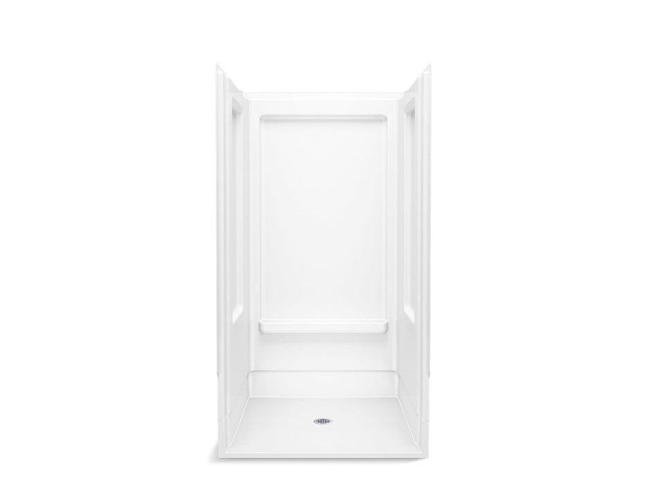 Sterling 62050106 OC-SS-39 39-3/8" x 39-3/8" Vikrell® Shower with Aging in Place Backerboards, Center Drain, White