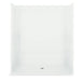 Sterling 62060106 OC-S-63 63-1/4" x 39-3/8" Vikrell® Roll-in Shower with Aging in Place Backerboards, Center Drain, White