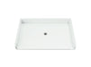 Sterling 62061100 OC-S-63 63-1/2" x 39-3/8" Vikrell® Roll-in Shower Base, Center Drain, Center Drain, White