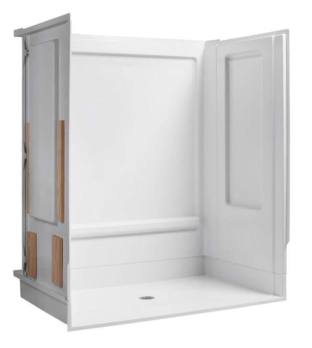 Sterling 62062106 OC-S-63 63-1/4" Vikrell® Shower Back Wall with Aging in Place Backerboards, White