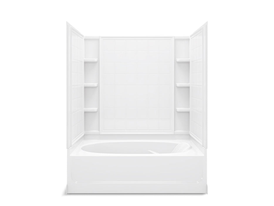 Sterling 71100110 Ensemble Tile 60" x 36" Vikrell® Bath/shower, Left Drain, White