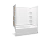 Sterling 71100116 Ensemble Tile 60" x 36" Vikrell® Bath/shower with Aging in Place Backerboards, Left Drain, White