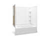 Sterling 71100126 Ensemble Tile 60" x 36" Vikrell® Bath/shower with Aging in Place Backerboards, Right Drain, White