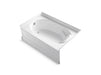 Sterling 71101112 Ensemble 60" x 36" Vikrell® Bath, Left Above-floor Drain, White