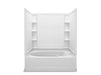 Sterling 71110110 Ensemble Tile 60" x 42" Vikrell® Bath/shower, Left Drain, White