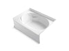 Sterling 71111122 Ensemble 60" x 42" Vikrell® Bath, Right Above-floor Drain, White