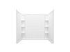 Sterling 71114106 Ensemble Tile 60" x 42" Vikrell® Bath/shower Wall Set with Aging in Place Backerboards, White