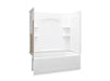 Sterling 71220116 Ensemble Curve 60" x 32" Vikrell® Bath/shower with Aging in Place Backerboards, Left Drain, White