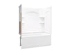 Sterling 71220118 Ensemble Curve 60" x 32" Vikrell® Bath/shower with Aging in Place Backerboards, Left Above-floor Drain, Whi