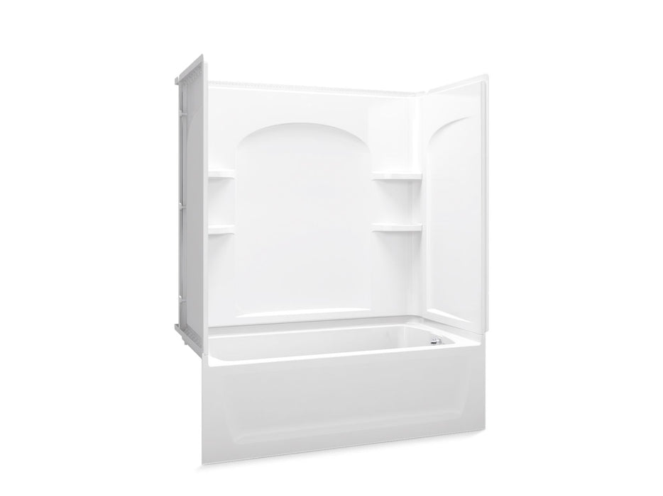 Sterling 71220120 Ensemble Curve 60" x 32" Vikrell® Bath/shower, Right Drain, White