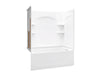 Sterling 71220128 Ensemble Curve 60" x 32" Vikrell® Bath/shower with Aging in Place Backerboards, Right Above-floor Drain, Wh