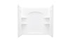 Sterling 71224106 Ensemble Curve 60" x 32" Vikrell®wall Set with Aging in Place Backerboards, White