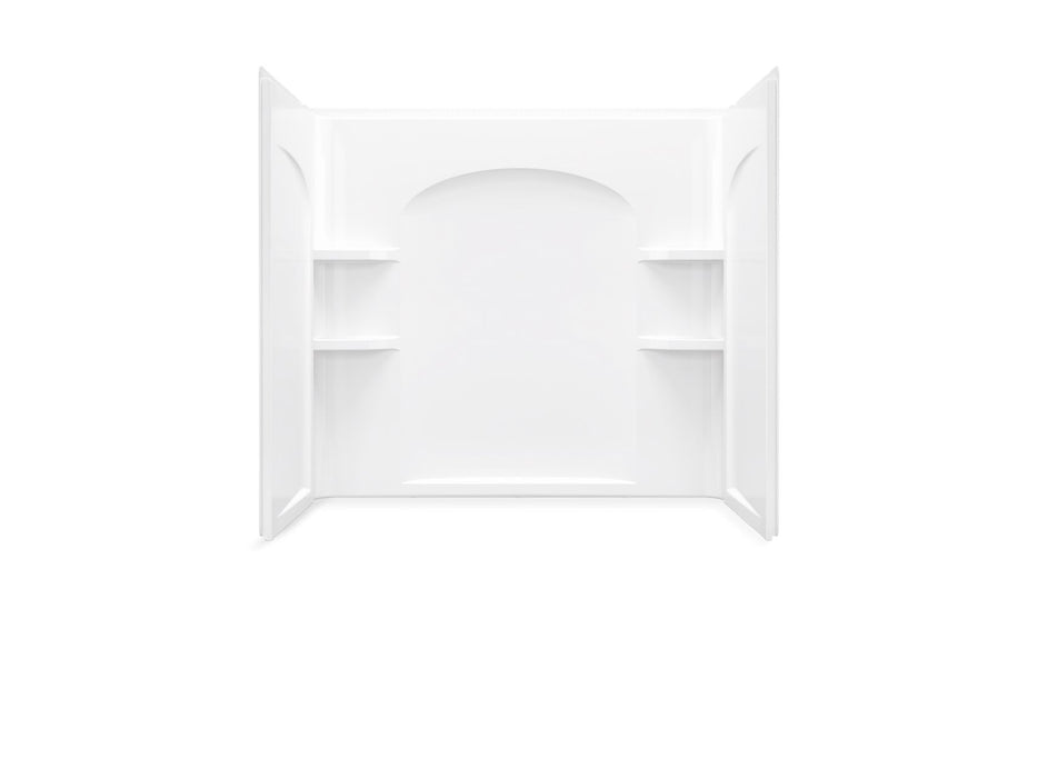 Sterling 71224106 Ensemble Curve 60" x 32" Vikrell®wall Set with Aging in Place Backerboards, White
