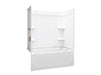 Sterling 71320128 Ensemble Medley 60" x 32" Vikrell® Bath/shower with Aging in Place Backerboards, Right Above-floor Drain, W