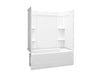 Sterling 71370112 Ensemble Medley 60" x 30" Vikrell® Bath/shower, Left Above-floor Drain, White