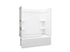 Sterling 71370116 Ensemble Medley 60" x 30" Vikrell® Bath/shower with Aging in Place Backerboards, Left Drain, White