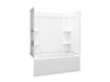 Sterling 71370128 Ensemble Medley 60" x 30" Vikrell® Bath/shower with Aging in Place Backerboards, Right Above-floor Drain, W