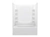 Sterling 71420116 STORE+ 60" x 32" Vikrell® Bath/shower with Aging in Place Backerboards, Left Drain, White