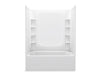 Sterling 71420118 STORE+ 60" x 32" Vikrell® Bath/shower with Aging in Place Backerboards, Left Above-floor Drain, White