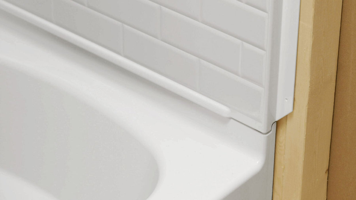 Sterling 71520118 Traverse 60" x 32" Vikrell® Bath/shower with Aging in Place Backerboards, Left Above-floor Drain, White