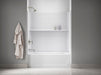 Sterling 71520118 Traverse 60" x 32" Vikrell® Bath/shower with Aging in Place Backerboards, Left Above-floor Drain, White