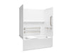 Sterling 71520125 Traverse 60" x 32" Vikrell® Bath/shower with Seat and Grab Bars, Right Drain, White
