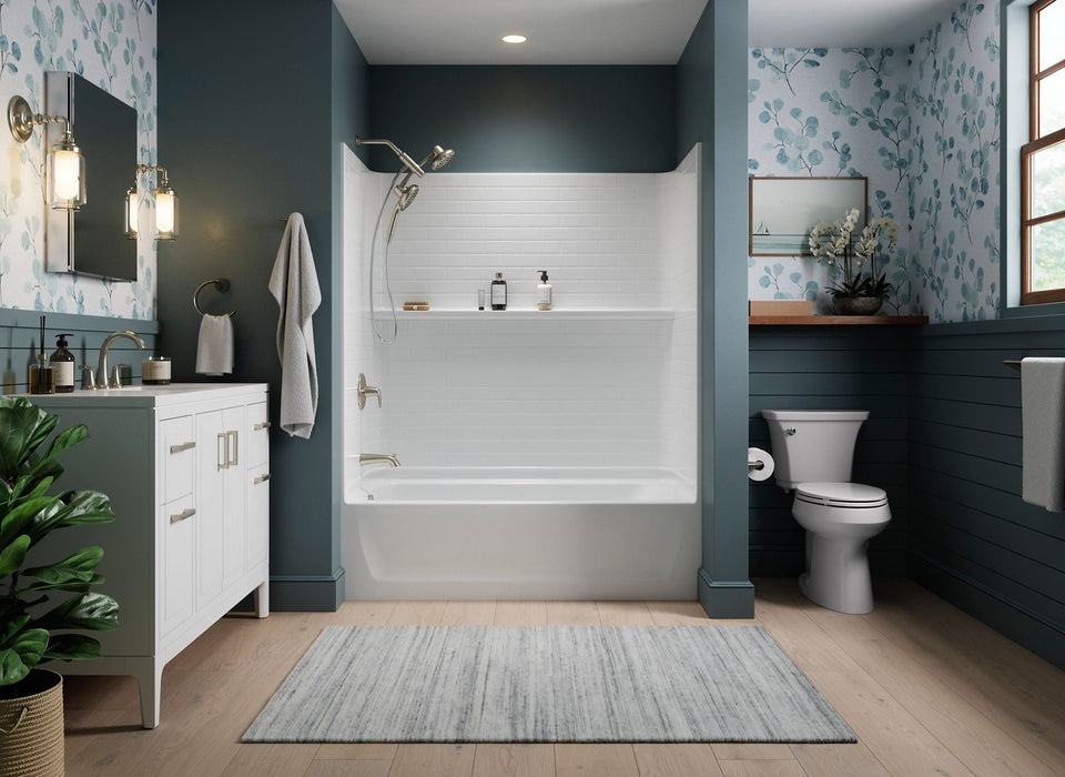Sterling 71570110 Traverse 60" x 30" Vikrell® Bath/shower, Left Drain, White