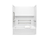 Sterling 71570115 Traverse 60" x 30" Vikrell® Bath/shower with Seat, Grab Bars, Left Drain, White