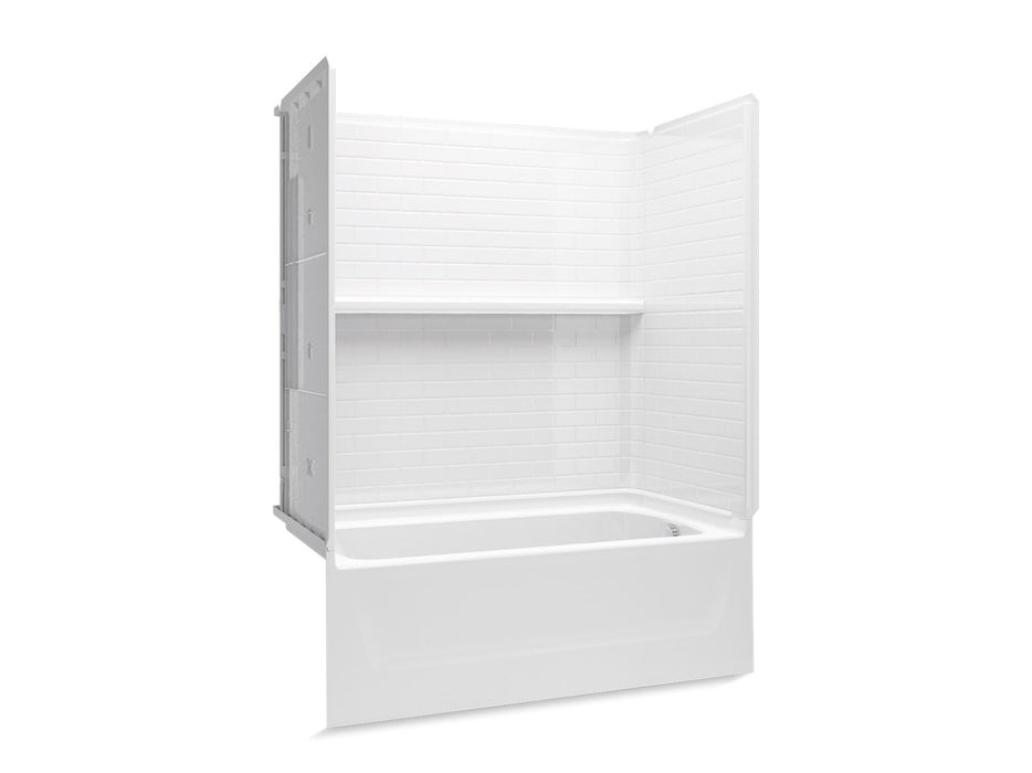 Sterling 71570122 Traverse 60" x 30" Vikrell® Bath/shower, Right Above-floor-drain, White