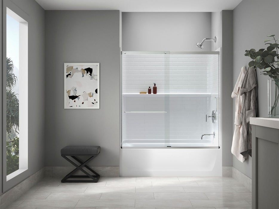 Sterling 71570122 Traverse 60" x 30" Vikrell® Bath/shower, Right Above-floor-drain, White